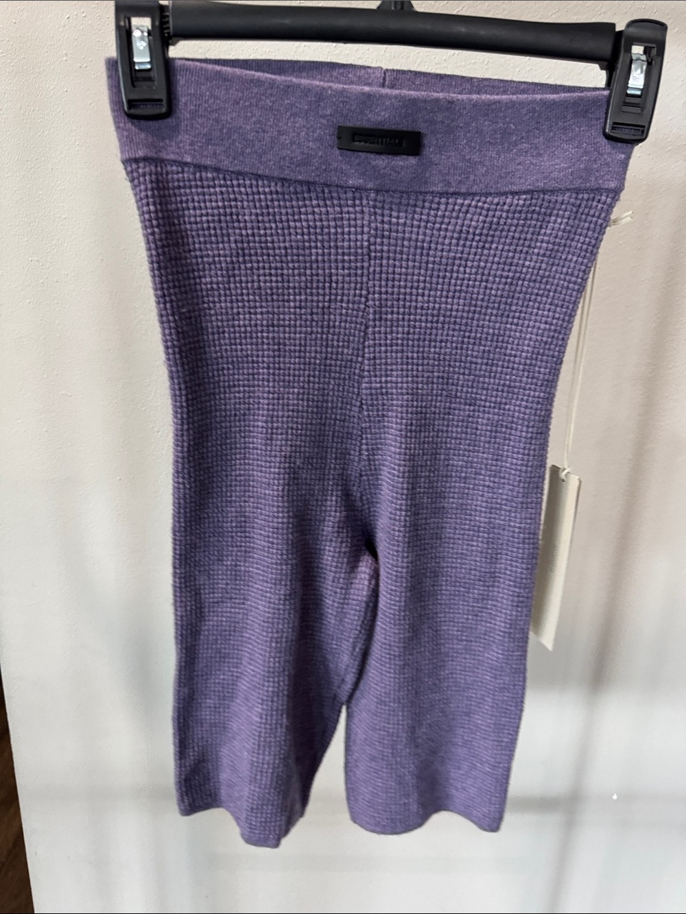 New Women’s Purple Essentials Fear of God Knit Biker Short legging Pants